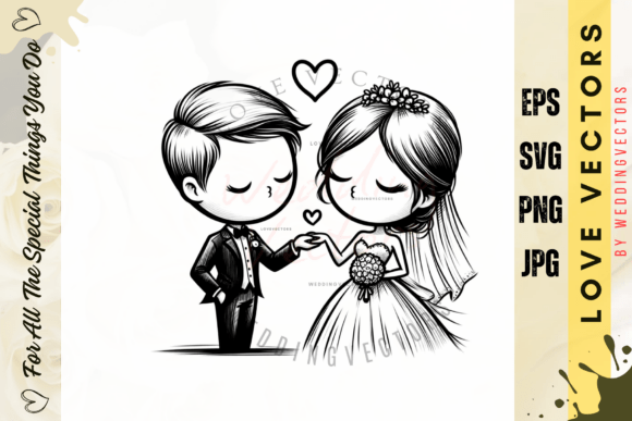 C3947: A Timeless Fine Art Wedding Illustration