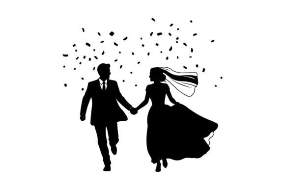 Capture the Moment: Designing with a Joyful Wedding Silhouette