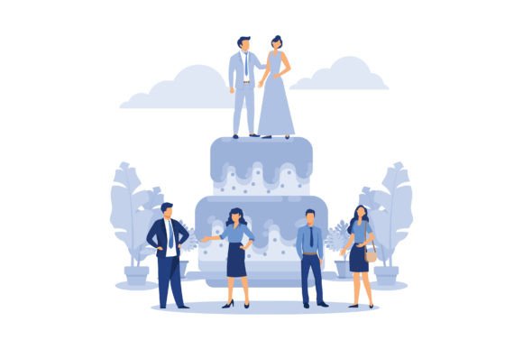 Capturing Joyful Romance: A Modern Wedding Illustration Set