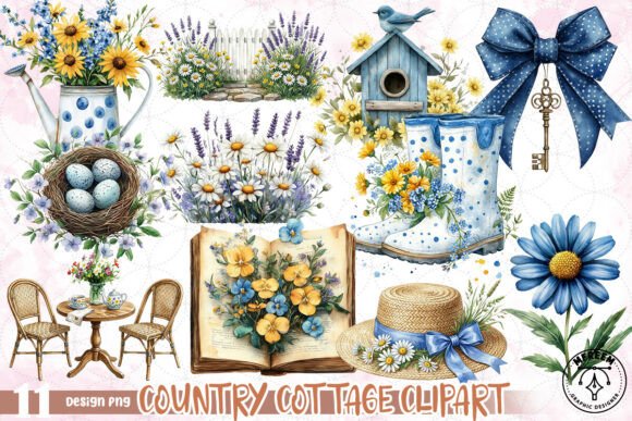 Country Cottage Clipart PNG: A Designer's Guide to Rustic Charm
