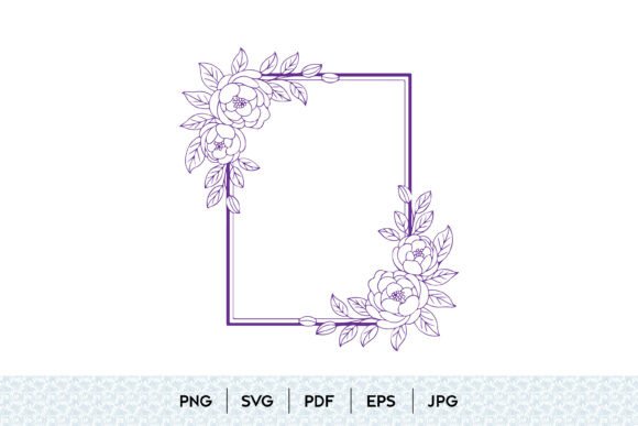 Elegant Floral Frames for Wedding Stationery and Design