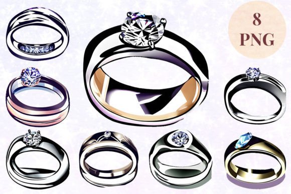 Elegant Wedding Ring Clipart: Your All-in-One Design Solution