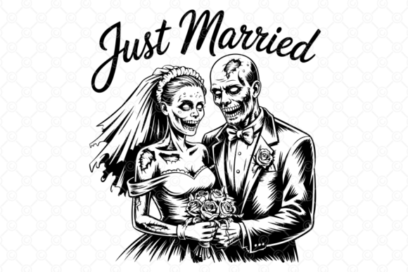 Just Married SVG: Crafting a Spookily Sweet Zombie Wedding