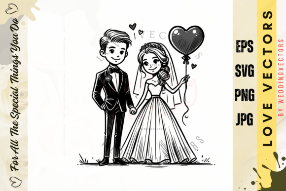 Modern Romance in Design: The C3948 Wedding Illustration