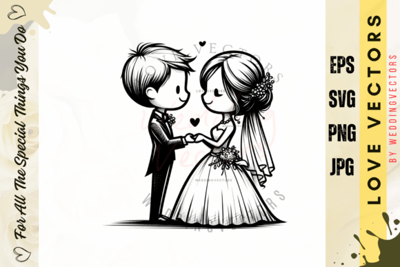 Modern Romantic Vow Ceremony Illustration: C3971