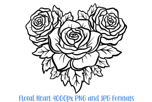 Rose Heart Flower Graphic Outline Floral: A Design Asset Guide