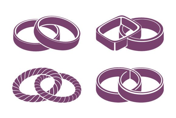 Twisted Wedding Rings Vector Design: Your Versatile Graphic Asset
