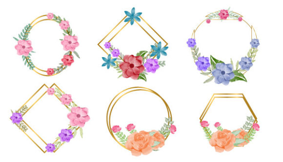 Watercolor Florals: A Versatile Frame Set for Wedding and Beyond