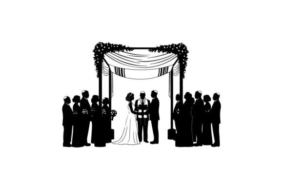 Wedding Ceremony Under Floral Arch Vecto: A Designer's Guide