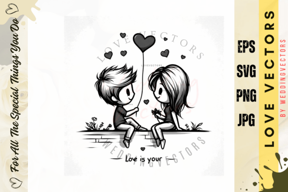 Wedding Couple and Love Vectors - C3965: A Designer's Guide to Romantic Graphics