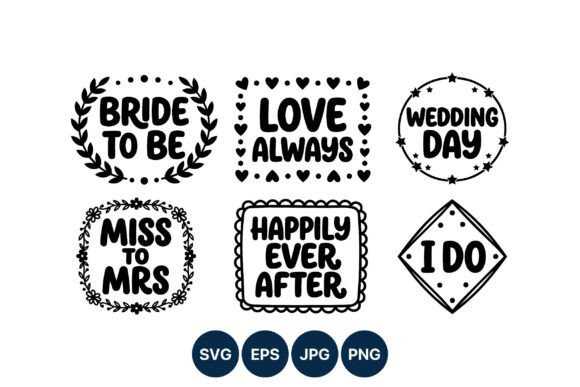 Wedding Love Phrases Set: Your Go-To for Elegant Nuptial Designs