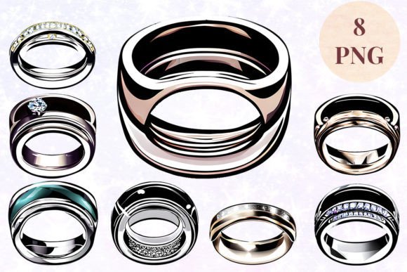 Wedding Ring 51 Clipart PNG: A Versatile Design Asset