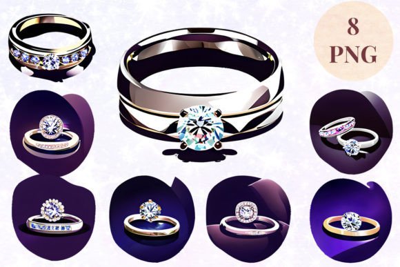 Wedding Ring Clipart PNG: 60 Designs for Every Creative Project